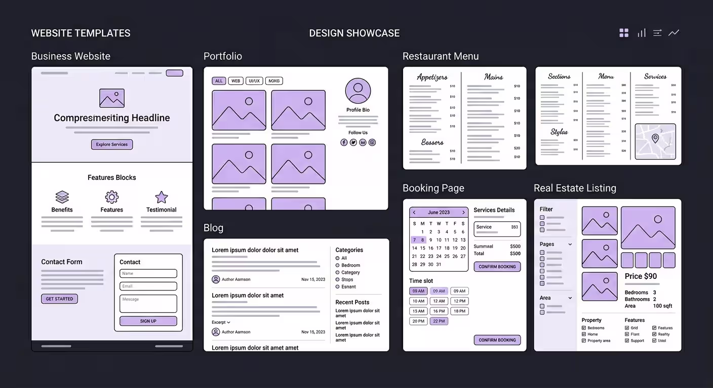 Custom website design preview