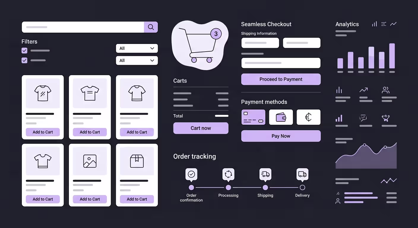 Ecommerce website storefront preview