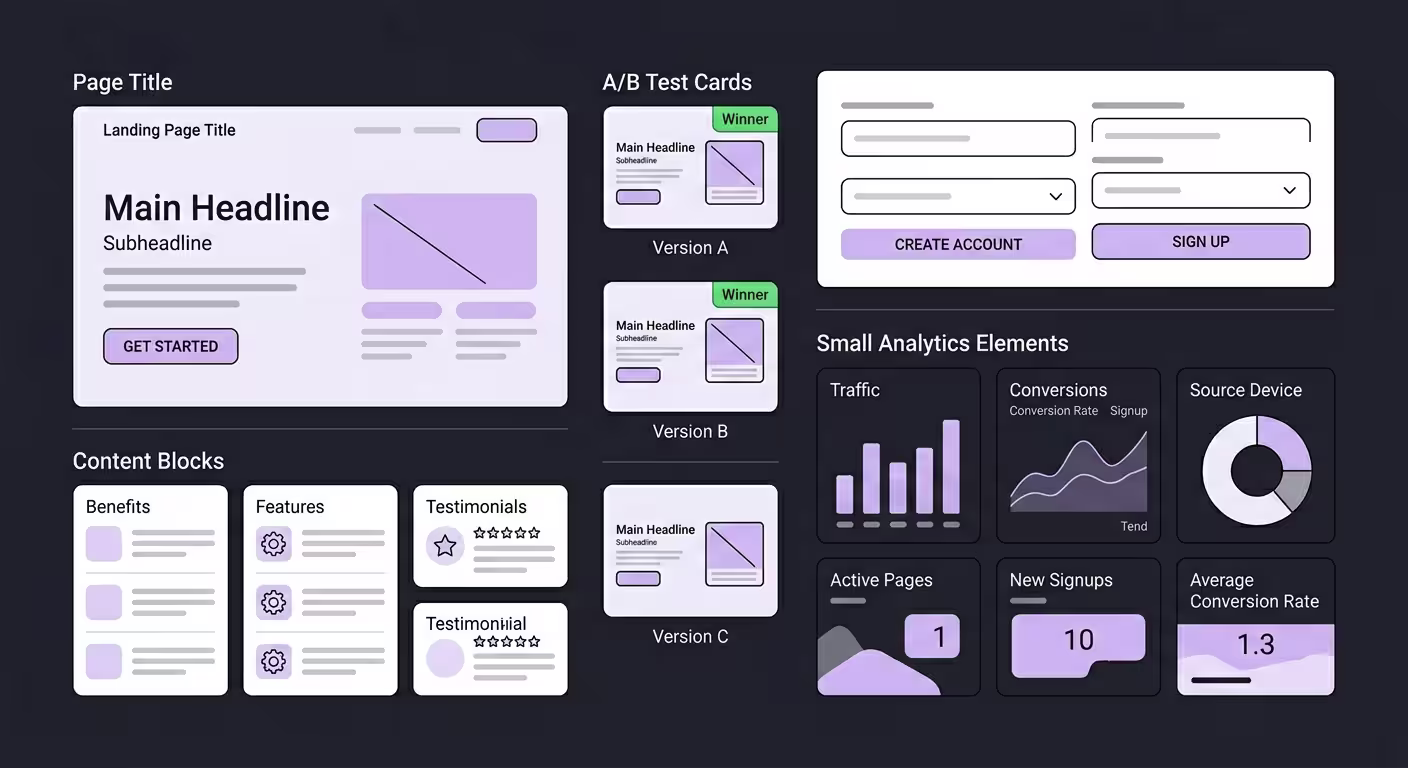 Landing page design preview
